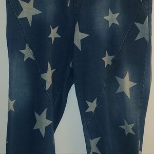 Ashley Stewart denim star pants sz 20